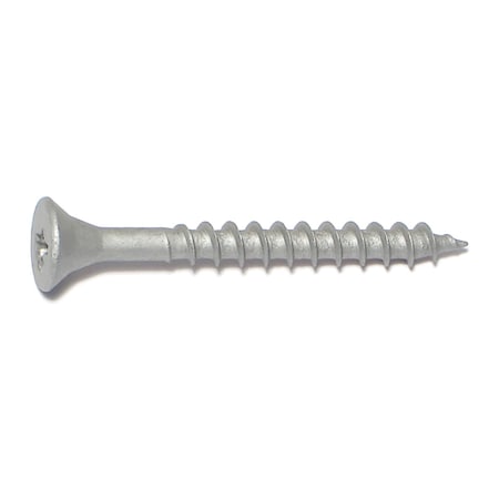 Buildright Deck Screw, #7 x 1-5/8 in, Steel, Flat Head, Phillips Drive, 180 PK 09157
